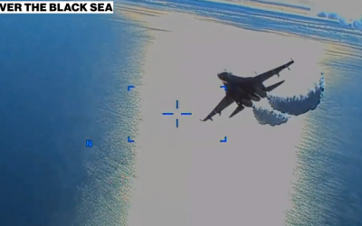 Watch: Russian Fighter Jet Dumps Fuel On US Reaper Drone