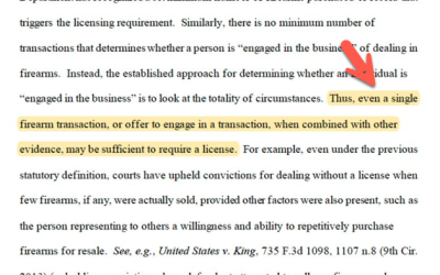 “Even One Firearm Sale” Could Land You In Jail Under Biden’s New ATF Rule