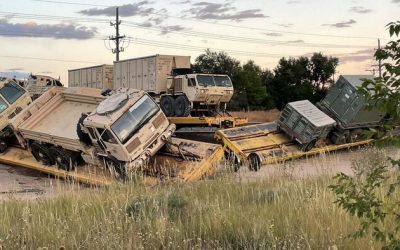 “Cars Spinning Everywhere”: Train Carrying Military Vehicles Derails In Colorado Springs