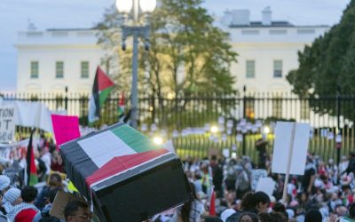 Pro-Palestine Protesters Vandalize WH Gates And Monuments In The City oan