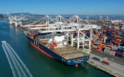 Pro-Palestine Protesters Block Military Supply Ship Leaving Port of Oakland oan