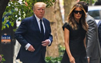 Donald Trump Attends funeral of his sister, Maryanne Trump Barry oan