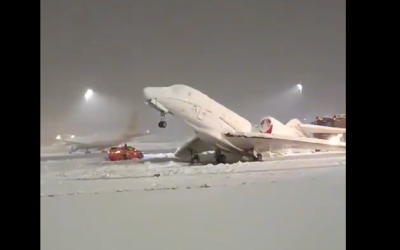 Private Jets Headed To Global Warming Conference “Literally Frozen On Runway” 