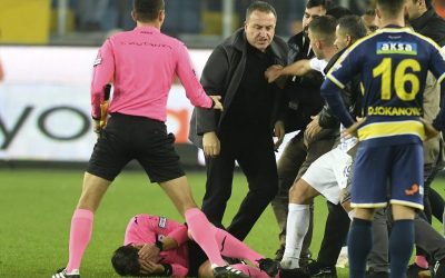 Turkish Soccer League Suspends All Games After Team President Punches Referee In The Face oan