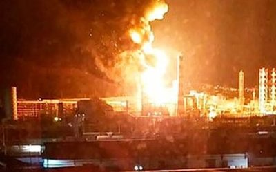 Another Russian Oil Refinery Engulfed In Fire After Drone Attack From Ukraine