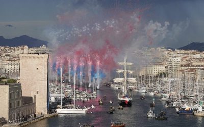 Olympic Flame Arrives In Marseille, France, As Relay Heads To Paris 79 Days Before The Paris 2024 Games oan