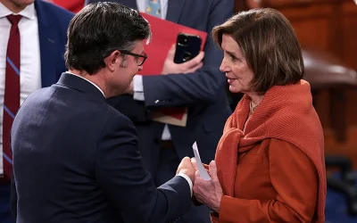 Nancy Pelosi Backs Democrat Efforts To Keep Mike Johnson In Speaker Position oan
