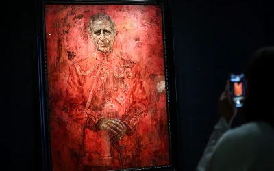 New King Charles Portrait ‘Vandalized’ By Animal Rights Activists oan