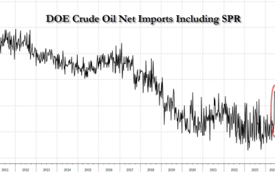 WTI Falls After Unexpected Crude & Gasoline Inventory Builds; Biggest Imports In 6 Years