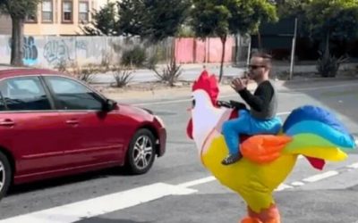 Your Tax Dollars At Work: San Fran Cops Dress Up As Inflatable Chicken To Catch Speeding Drivers