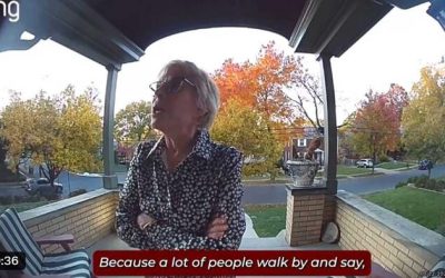 Watch: Angry Screeching Karen Confronts Homeowner For Voting For Trump