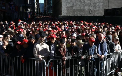 Thousands Of Supporters Begin Entering Madison Square Garden Anticipating Trump Rally  oan