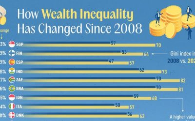 How Wealth Inequality Has Changed Across The Globe Since 2008