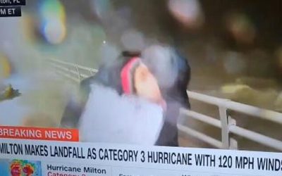 Watch: CNN’s Anderson Cooper Struck In The Head By Debris During Hurricane Milton Coverage