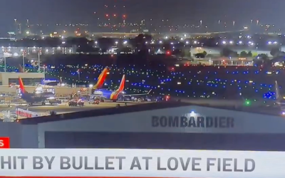 Bullet Strikes “Near Cockpit” Of Taxiing Southwest Boeing 737 At Dallas Airport