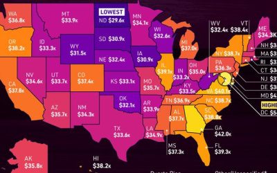 Mapping The Average Student Loan Debt-Load By State