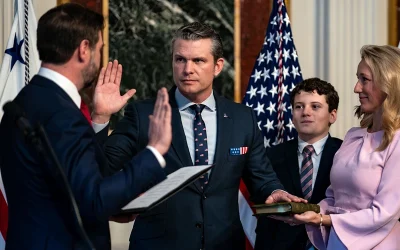 Pete Hegseth Sworn In As Secretary Of Defense Following Tie-Breaking Vote By Vance oan