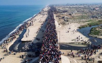 Stunning Images Show Tens Of Thousands Of Gazans Returning To Destroyed Homes On Foot