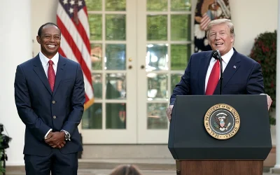 Trump Golfs With Tiger Woods Sunday Morning Ahead Of Super Bowl Appearance oan