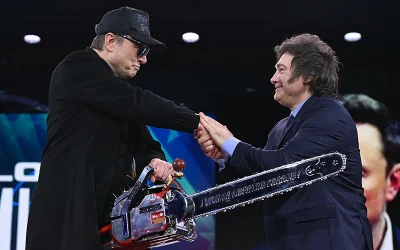 Musk Joyfully Wields His ‘Gifted Chainsaw’ Alongside Argentinian President Javier Milei oan