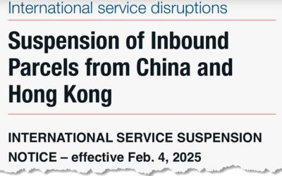 US Postal Service Suspends Shipments Of Parcels From China, Hong Kong