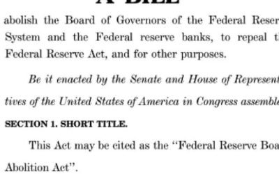 Massie And Lee Introduce Bills To “End The Fed”