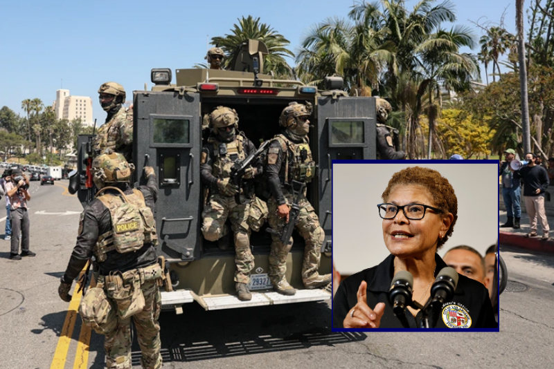 Mayor Karen Bass responds to federal agents, following ICE raids at MacArthur Park in L.A. oan