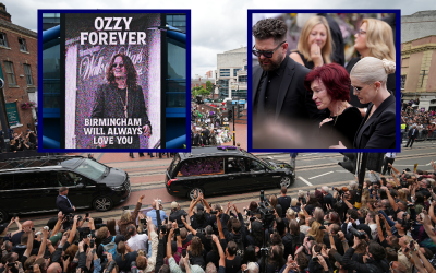 Sharon Osbourne and her children ‘moved to tears’ at Ozzy’s heartfelt funeral procession in Birmingham oan
