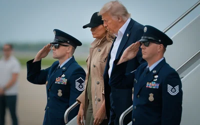 President Trump and First Lady Melania arrive in Texas to assess damage of fatal floods oan