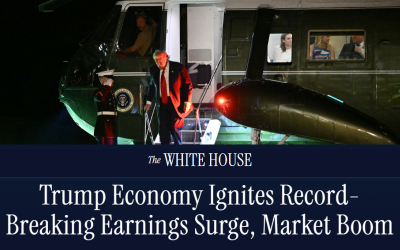 WH announces ‘Record-Breaking’ U.S. earnings, with stock market experiencing ‘significant gains’ under Trump admin