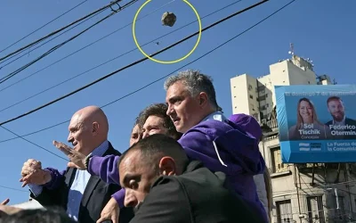 Argentina President Milei rushed out by security from campaign event as protesters throw rocks at him oan