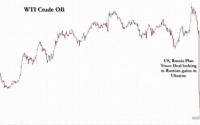 Oil Tumbles On Report Of US-Backed Russia-Ukraine Truce Deal