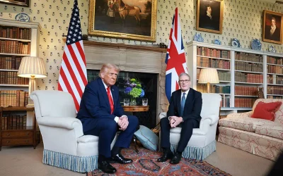 Trump meets with British Prime Minister Keir Starmer oan