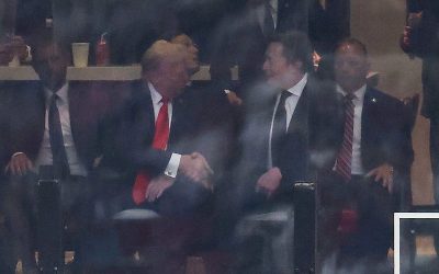 Trump and Musk reunite at Kirk Memorial, as expert lip reader describes encounter oan
