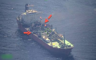 New Images Show LPG Tanker Severely Damaged After Explosion Off Yemen