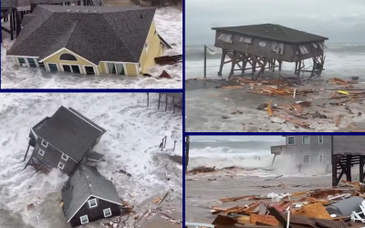 6 Beach houses collapse as Hurricanes Humberto and Imelda hit near Atlantic shore oan
