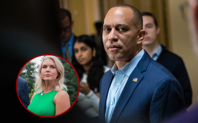 Leavitt responds to Jeffries’ insults, calling him an ‘America last, stone-cold loser’ amid ongoing govt shutdown oan