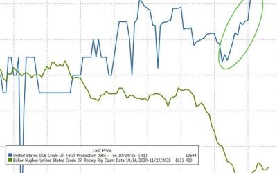 WTI Selloff Stalls After Large Inventory Draws; US Crude Production Hit A New Record High
