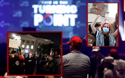 Antifa and other leftist agitators storm TPUSA event at UC Berkeley oan