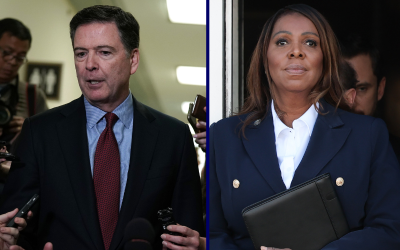 Judge dismisses indictments against James and Comey oan