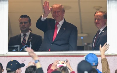 Trump attends Washington Commanders game for the NFL’s ‘Salute to Service’ ceremony oan