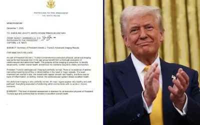 WH Press Secy shares results of Trump’s MRI test oan