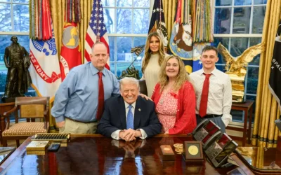 Trump meets with family of injured National Guardsman Andrew Wolfe at WH oan