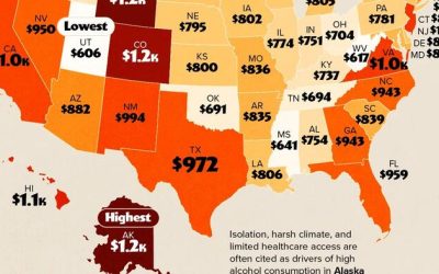 Alaskans Spend The Most (Per Capita) On Alcohol, Utah (Surprise) The Least