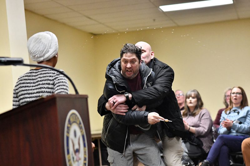 55-year-old man who sprayed Rep. Omar with ‘unknown liquid’ during town hall meeting arrested for assault oan