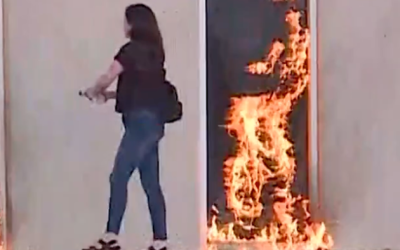 Watch: Unhinged Woman Tries To Burn Down Rumored ICE Building