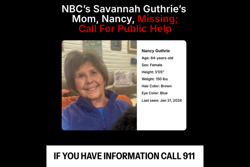 News outlets report receiving possible ransom note in Nancy Guthrie case oan