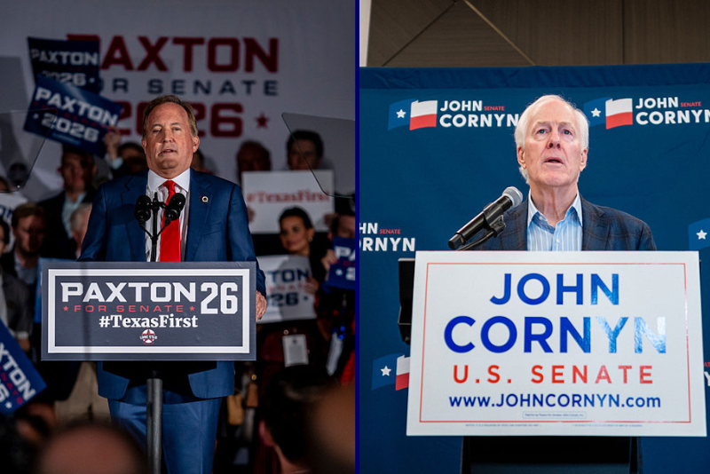 Cornyn and Paxton headed to runoff in GOP Texas Senate primary oan