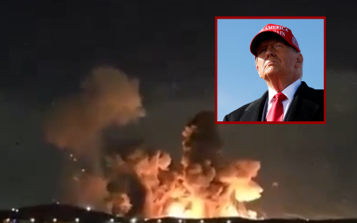 Trump posts clip of 2,000-pound ‘bunker buster’ bombs hitting Iranian ammunition depot oan