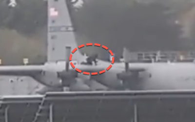 Watch: Axe-Wielding Man Attacks U.S. C-130 Cargo Plane At Irish Airport